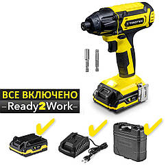 Винтоверт імпульсний акумуляторний Trotec PIDS 10-20V крутний момент 180 Нм Li-Ion 20 В зарядка 1 год кейс у комплекті