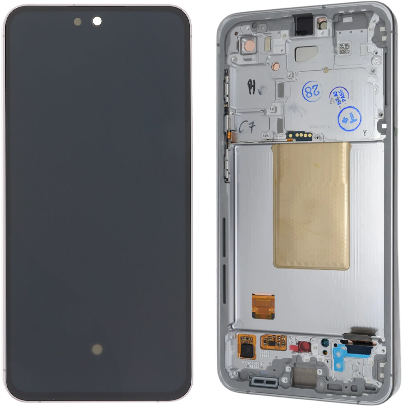 Дисплей Samsung SM-S721 Galaxy S24 FE 5G (2024) у зборі із сенсором і рамкою Silver service orig