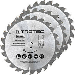 Диск пильний Trotec 150х16х2.1 HW24 Wood - 3 шт деревина твердосплавний 24 зуба для професійного використання