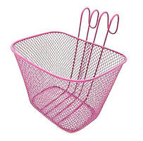 Кошик дитячий велосипедний СТ-M 25x20x17 металізований на кермо Рожевий ORG