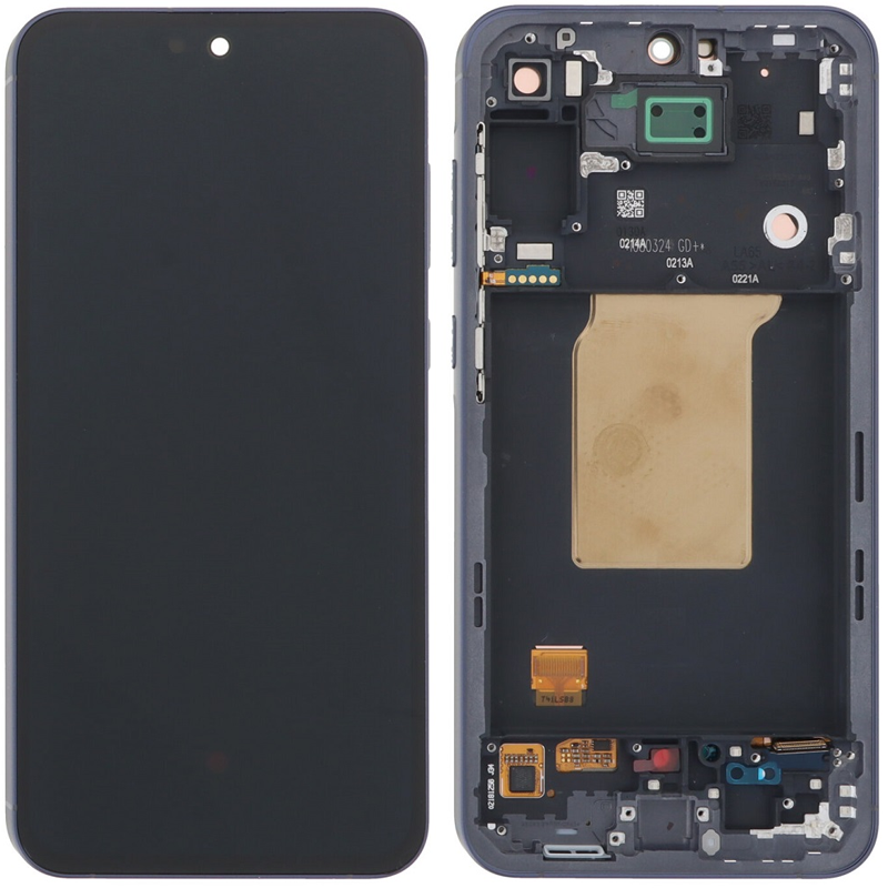 Дисплей Samsung SM- A556 Galaxy A55 5G (2024) в зборі з сенсором та рамкою Awesome Navy service orig, фото 1