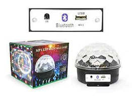 Диско куля Bluetooth RHD-10-MP3-BALL-BT світлодіодний USB-роз'єм мережа 220 В