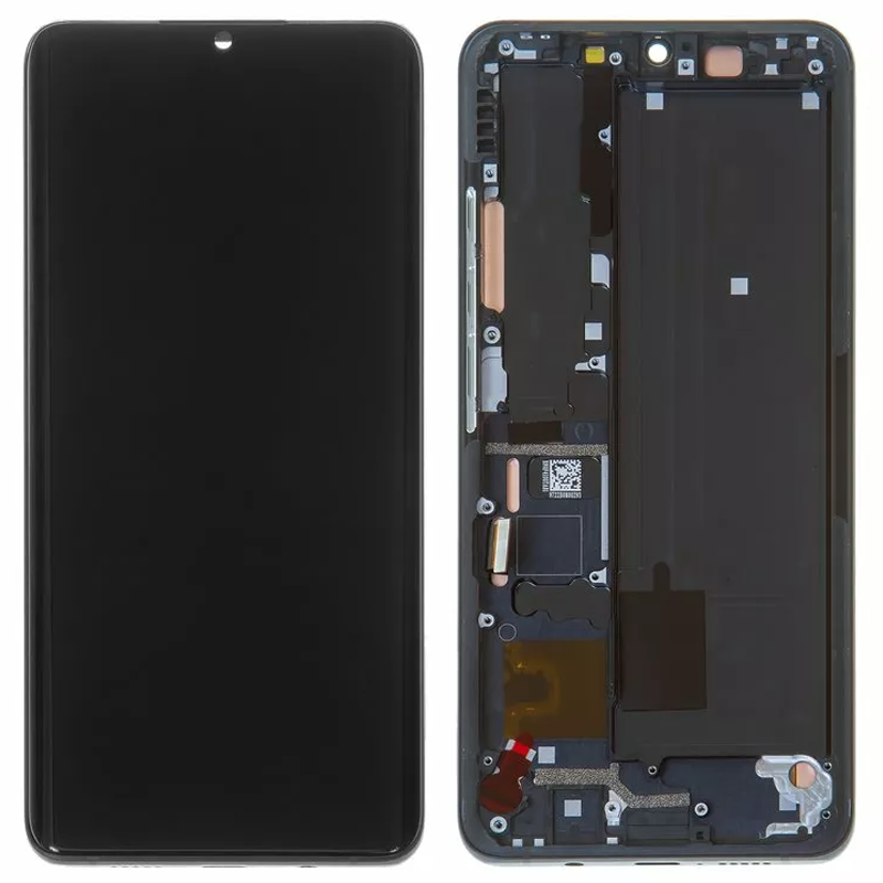 Дисплей Xiaomi Mi Note 10/Mi Note 10 Lite в зібраному вигляді із сенсором і рамкою Midnight Black OLED