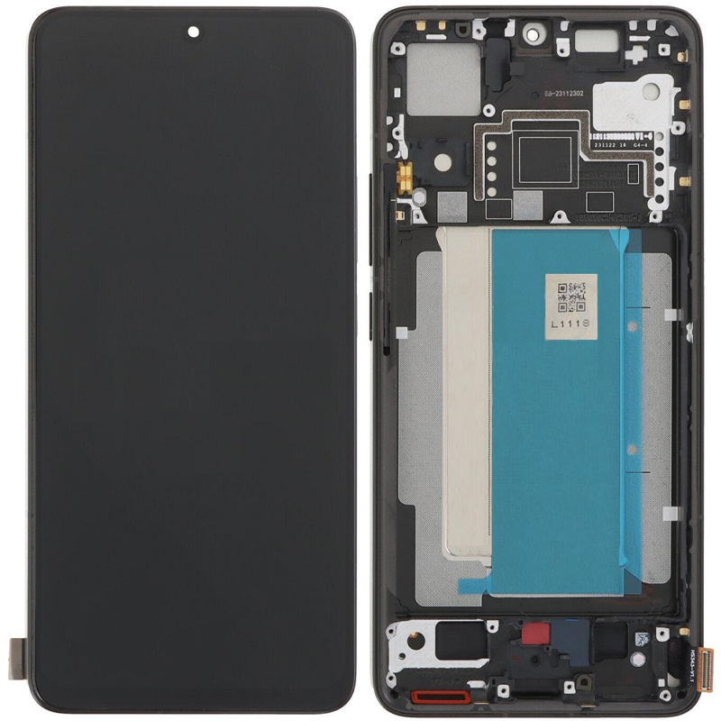 Дисплей Xiaomi Poco F6 Pro у зборі із сенсором і рамкою Black service orig