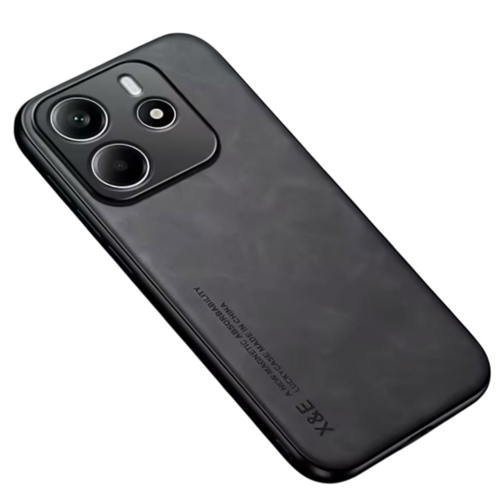 Шкіряний чохол - накладка X&E для Xiaomi Redmi Note 14 5G з металевою вставкою