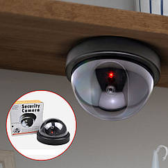 Муляж камери купольна камера-обманка з мерехтливим світлодіодом для настінного та стельового монтажу
