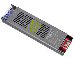 Імпульсний блок живлення 12В 25А Металевий Довгий для LED стрічок з пасивним охолодженням