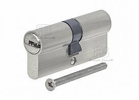 Євроциліндр для міжкімнатних дверей Ricardo Borelli з двостороннім ключем перфорований 70мм 35/35 ZN SN матовий нікель