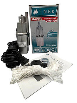 Вібраційний насос для колодязя, сверловини з верхнім забором N.E.K. полив городу, саду, водопостачання для дачі