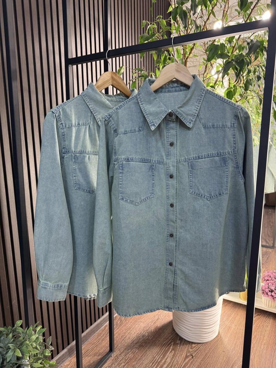 Стильна жіноча сорочка, тканина "Джинс" 44, 46, 48, 50 розмір 44