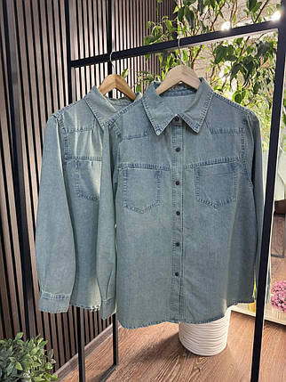Стильна жіноча сорочка, тканина "Джинс" 44, 46, 48, 50 розмір 44, фото 1