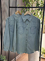 Стильна жіноча сорочка, тканина "Джинс" 44, 46, 48, 50 розмір 44, фото 3