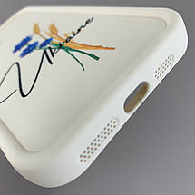 Чохол для iPhone 11 Pro Max з високими бортами з принтом Україна на телефон айфон 11 про макс молочний q06t, фото 4