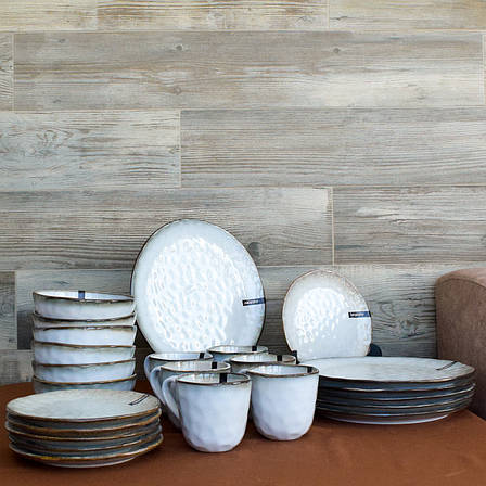 Сервіз керамічний Ardesto Umbria білий 24 предмети, фото 1