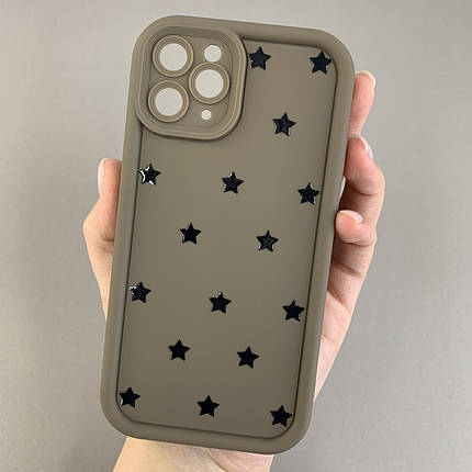 Чохол для Apple iPhone 11 Pro чохол з високими бортами із зірочками на айфон 11 про коричневий q05d, фото 1