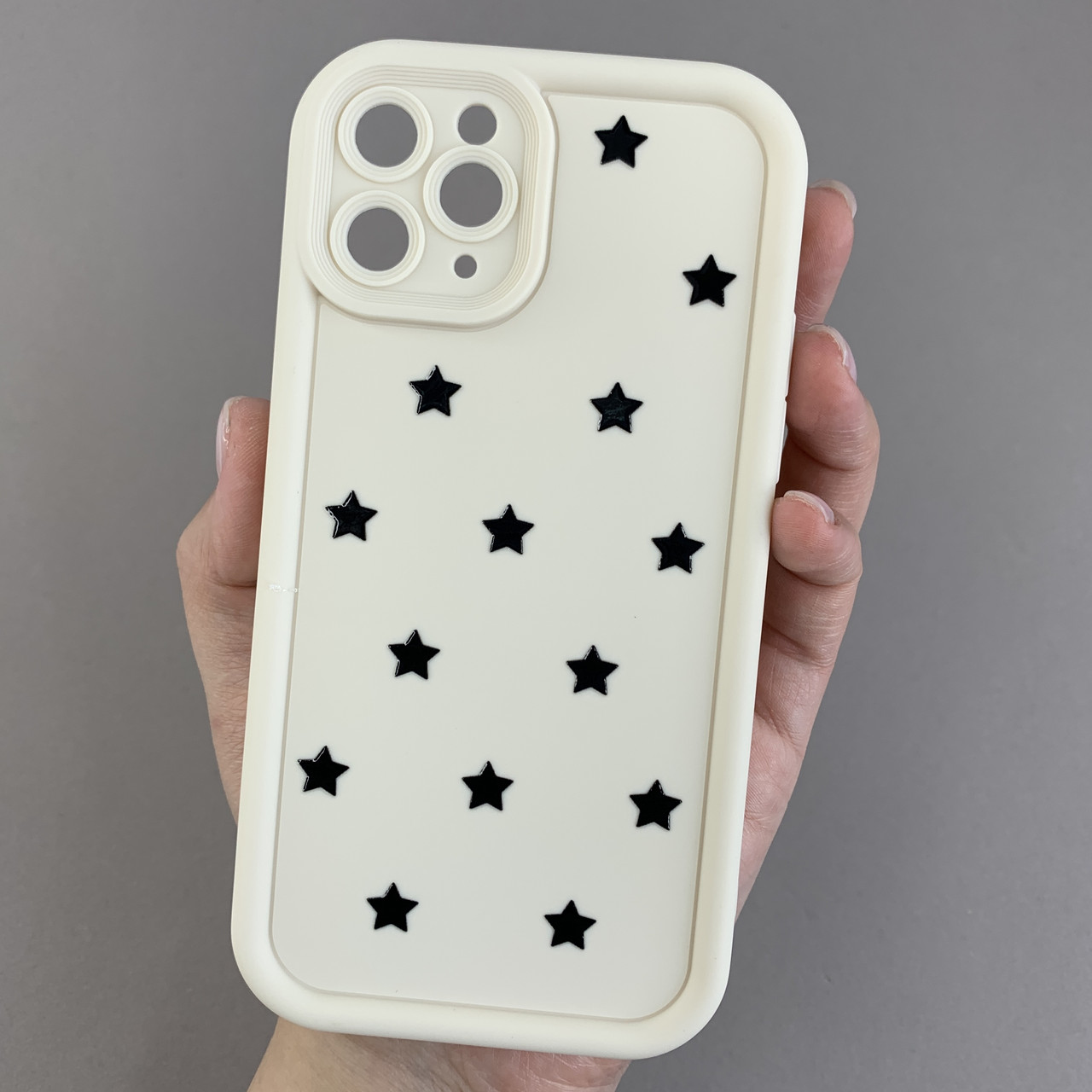 Чохол для Apple iPhone 11 Pro чохол з високими бортами із зірочками на телефон айфон 11 про молочний q05d