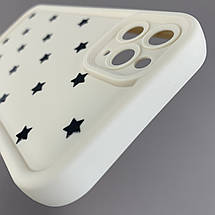 Чохол для iPhone 11 Pro Max чохол з високими бортами із зірочками на телефон айфон 11 про макс молочний q05d, фото 5