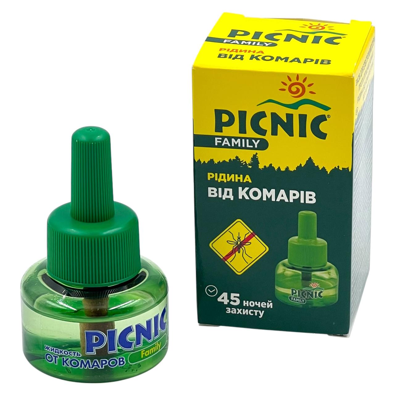 Рідина від комарів PICNIC Family 45 ночей 24шт/уп