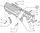 Прокладка впускного колектора Fiat Ducato 230, Peugeot Boxer, Citroen Jumper (1994-2002) 1.9D (1905), 036520, фото 3