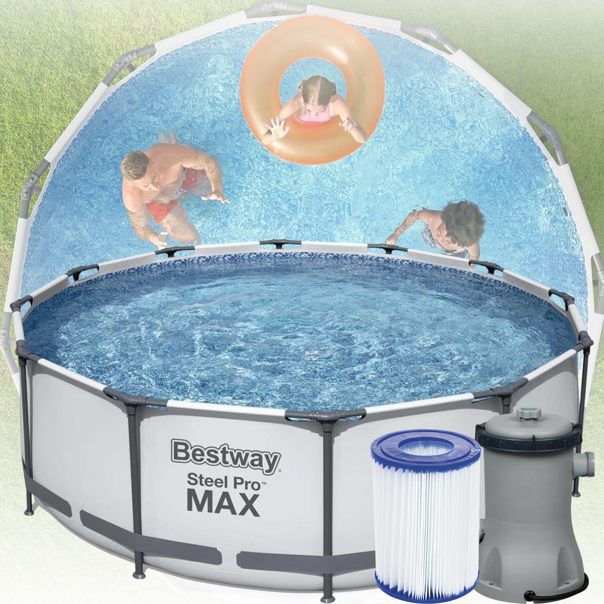 Каркасний круглий басейн 9150 літрів Bestway 56260 366х100 см З фільтр-насосом на 2006 л/год