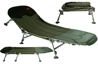 Корпове ліжко Tramp Carp King | Велика та міцна туристична сталева розкладачка з регульованим нахилом спинки
