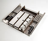 Вставка-лоток для посуду TECNOROCK 600 мм, в ящик типу Blum, глубина 500мм, темний горіх, фото 4