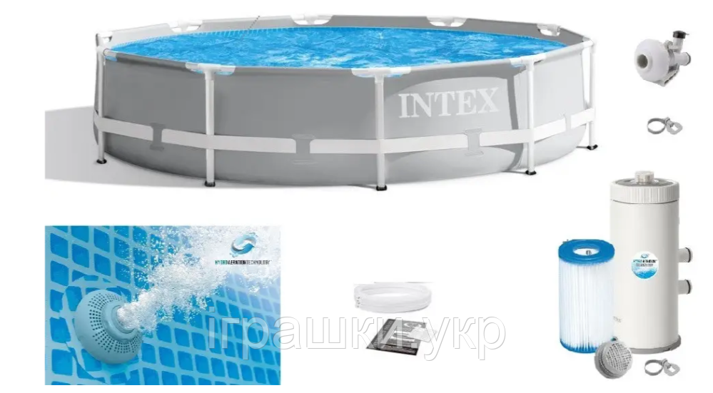 Каркасний басейн Intex 26706SC, 305 x 99 см, з фільтр-насосом, фото 1