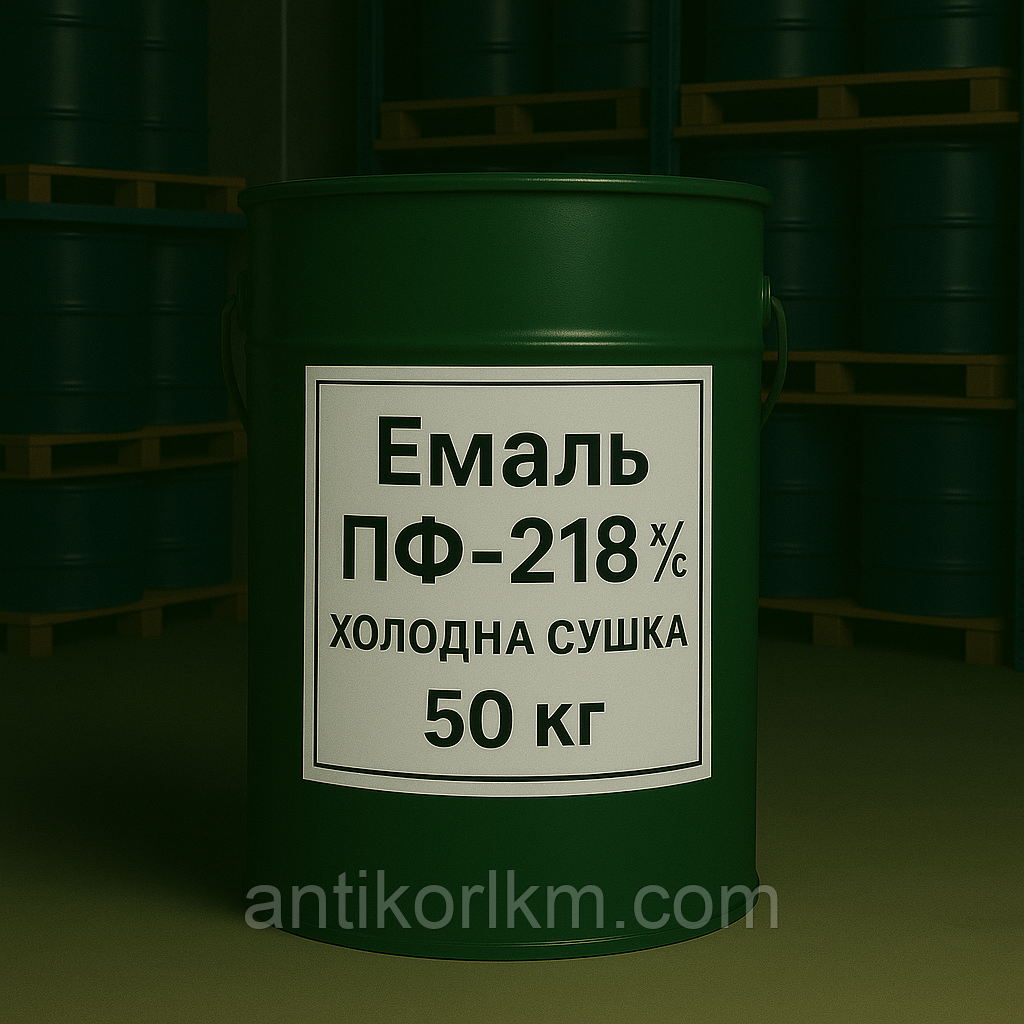Емаль ПФ-218 х/с (Холодна Сушка), Фарба ПФ-218 х/с (Холодна Сушка), 50 кг