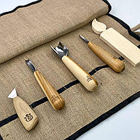 Набір стамесок Адольф Юр'єв для початківця для геометричного різьблення, фото 4