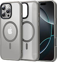 Ударостійкий захисний чохол для iPhone 16 Pro Max сірий синій сумісний з MagSafe