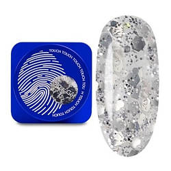 Гель із блискітками Touch Glow Gel №1, 5 мл (срібні блискітки)