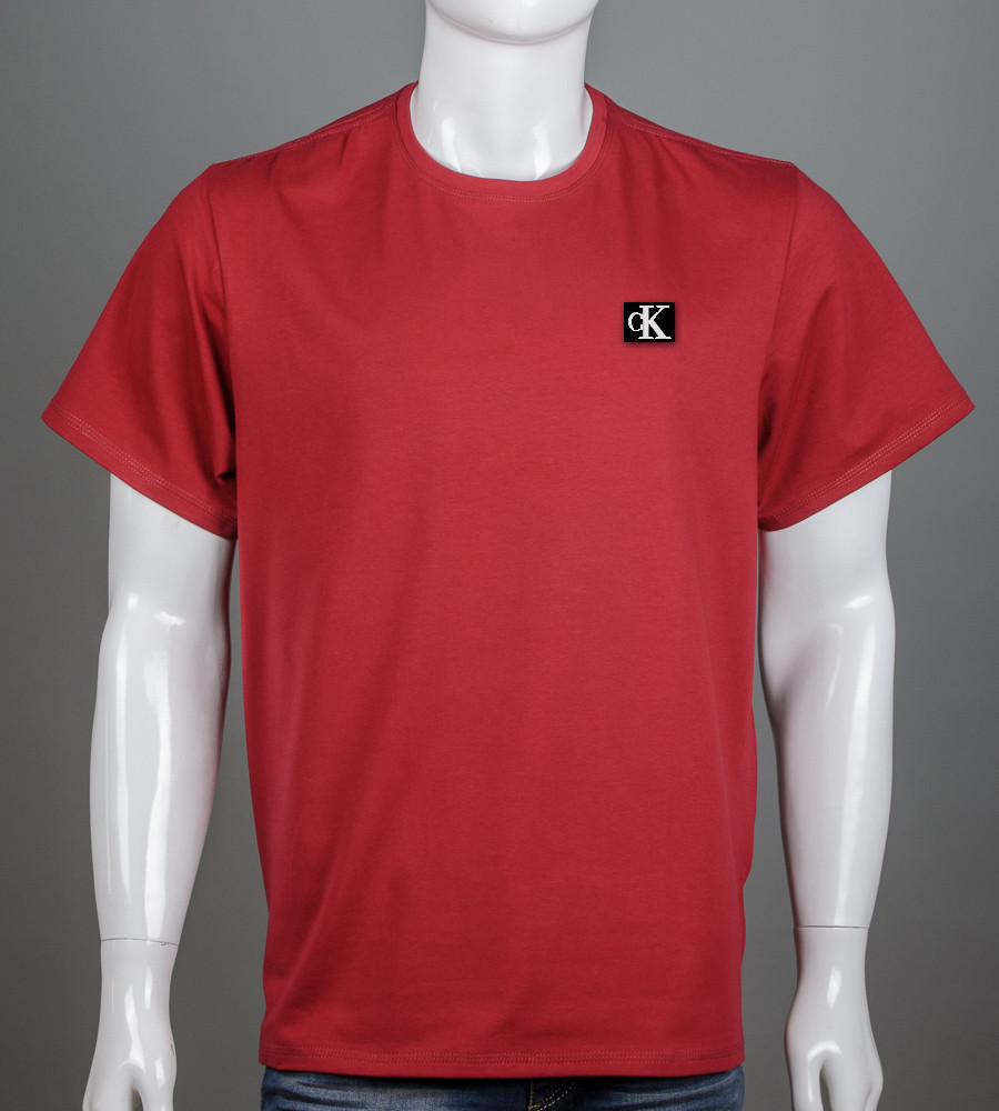 Футболка батал Calvin Klein 2505б (Уп.4шт 3XL,4XL), Червоний