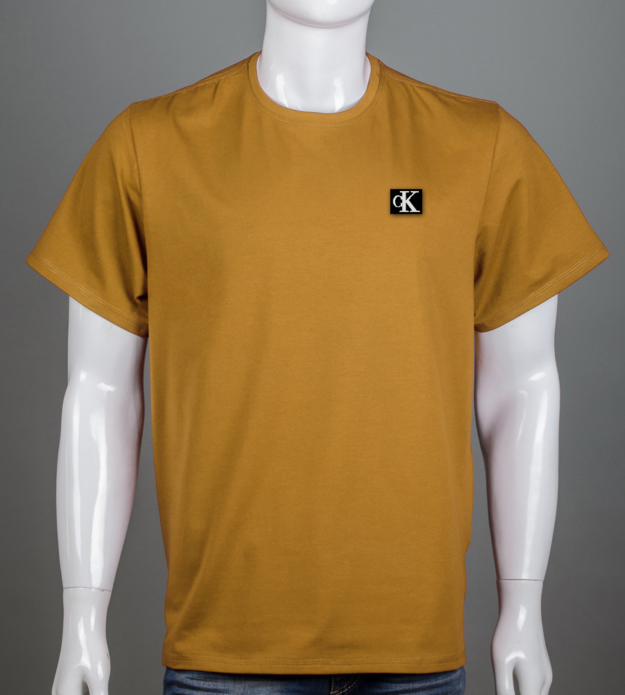 Футболка батал Calvin Klein 2505б (Уп.4шт 3XL,4XL), Гірчиця