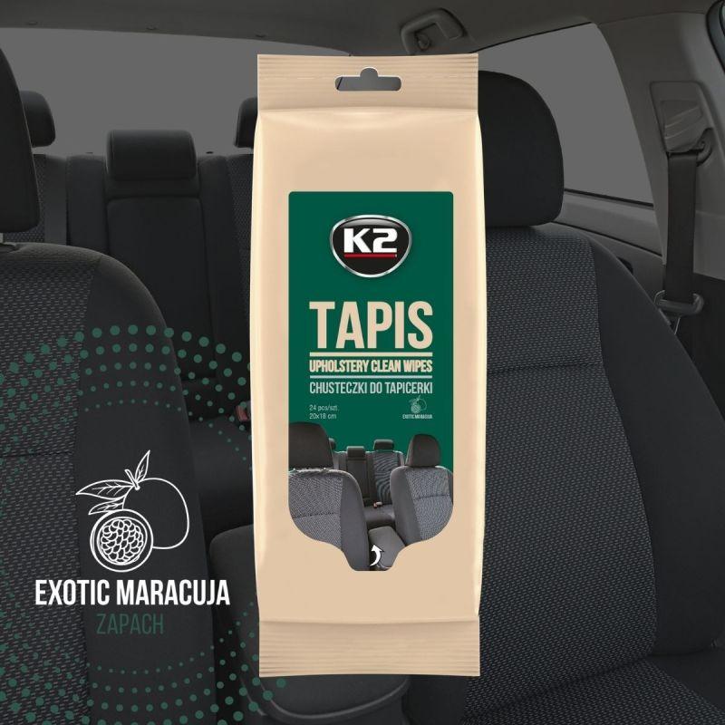 Серветки вологі для очищення тканниної оббивки /K2 TAPIS UPHOLSTERY CLEAN WIPES K212
