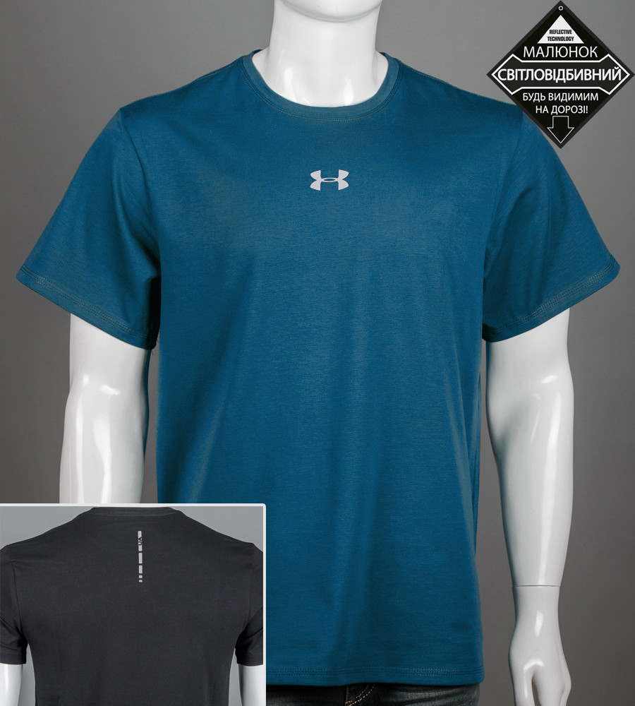 Футболка батал Under Armour Reflective 2424б (Уп.4шт 3XL,4XL), Петроль