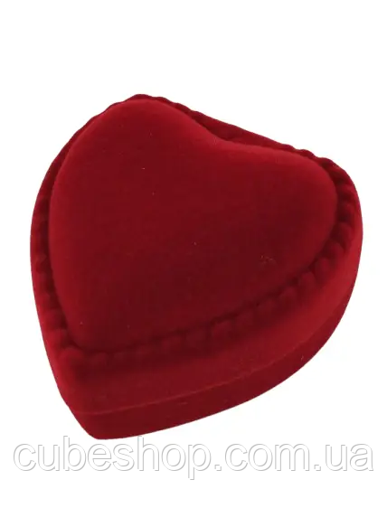 Футляр під кільце "Сердечко з облямівкою" червоний