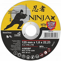 Диск NINJA,125*1,6*22,23, відрізний для металу/нержавши.сталі,65V127