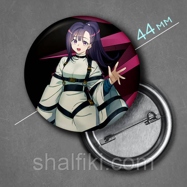 "Кашіно Юно (Мілграм / Milgram)" значок круглий на булавці Ø44 мм, фото 1