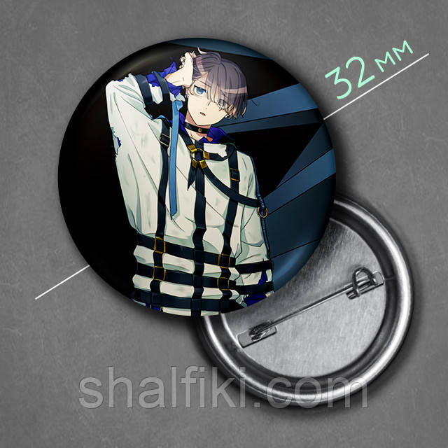 "Мікото Каяно (Мілграм / Milgram)" значок круглий на булавці Ø32 мм, фото 1