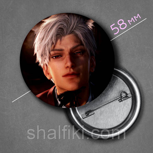 "Сілус / Sylus (Кохання та Глибокий космос / Love and deepspace)" значок круглий на булавці Ø58 мм, фото 1