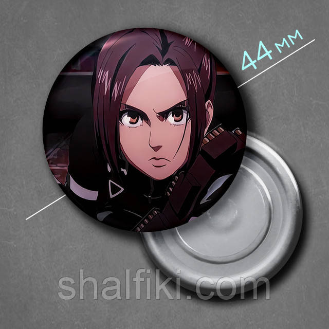 "Саша Блауз (Атака титанів / Attack on Titan)" магніт круглий Ø44 мм, фото 1