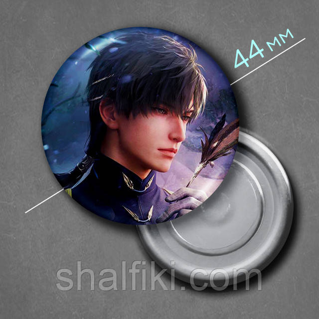 "Зейн / Zayne (Кохання та Глибокий космос / Love and deepspace)" магніт круглий Ø44 мм, фото 1