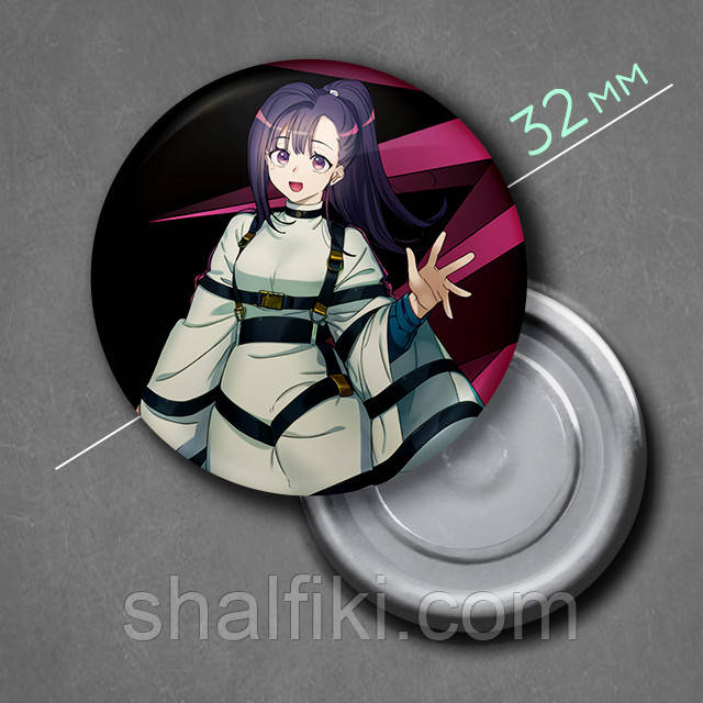 "Кашіно Юно (Мілграм / Milgram)" магніт круглий Ø32 мм, фото 1