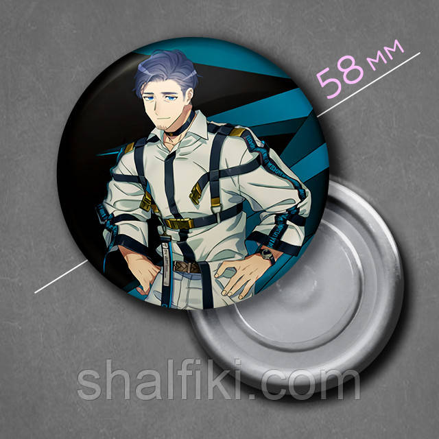 "Мукухара Казуї (Мілграм / Milgram)" магніт круглий Ø58 мм, фото 1