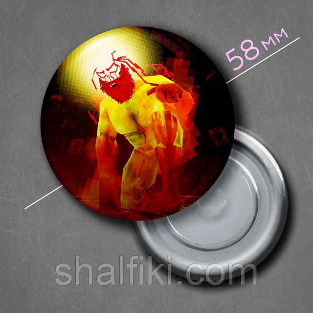 "Сизиф Прайм (Ультракілл / Ultrakill)" магніт круглий Ø58 мм, фото 1