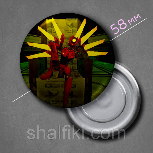 "V2 (Ультракілл / Ultrakill)" магніт круглий Ø58 мм, фото 1