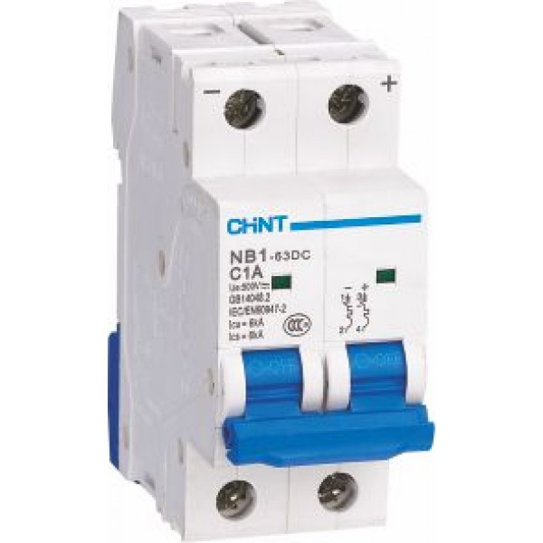 Вимикач автоматичний постійного струму NB1-63DC 2P C25 DC500V 6kA Chint