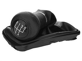 VW Bora 98-05 ручка перемикання передач чорний 5 передач + чохол отвір 12 мм