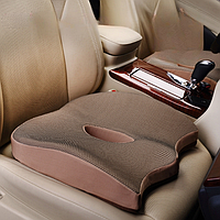 Подушка ортопедична для сидіння автомобіля, офісного крісла, занять йогою Коричневий