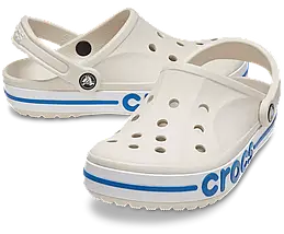 Crocs Bayaband Clog Stucco/Bright Cobalt — жіночі сабо Крокс Бежеві/Блакитні, фото 2